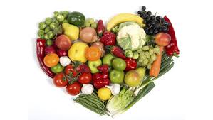 mixed veg in heart shape